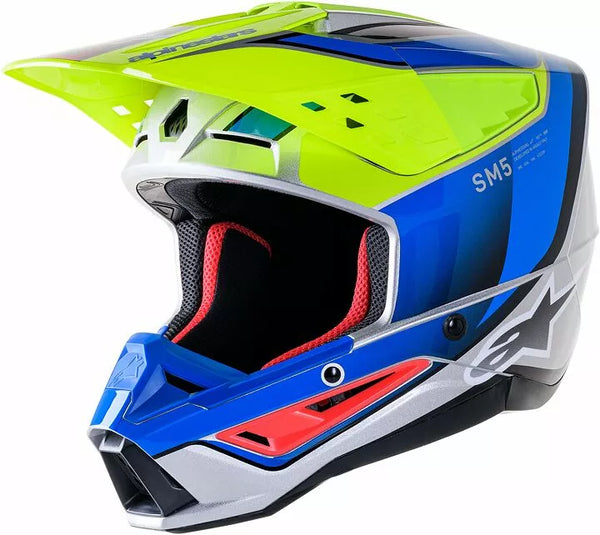 Alpinestars (MX) Casco SM5 Sail YLW/BL XS 8306723-5579-XS