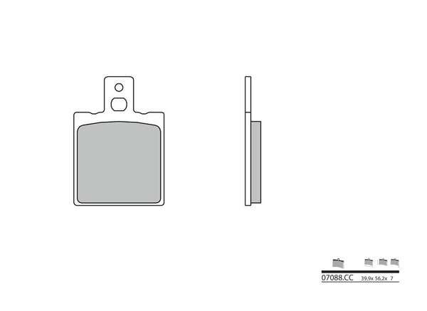 Pastillas de freno de cerámica de carbono Brembo - 07088cc 07088