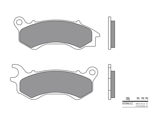 Pastillas de freno de cerámica de carbono Brembo - 07090cc 07090