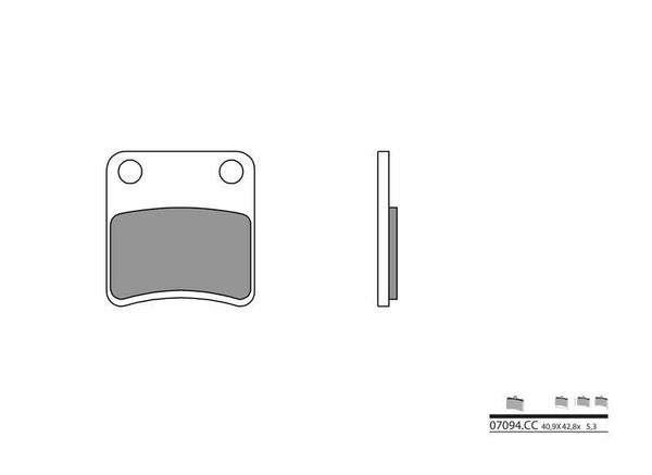 Pastillas de freno de cerámica de carbono de Brembo - 07092CC 07092