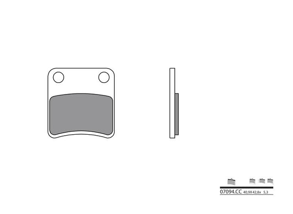 Pastillas de freno de cerámica de carbono de Brembo - 07094cc 07094