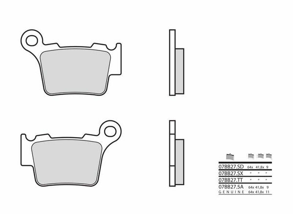 BRembo Genuine Carbon Ceramic Brake Pads - 07BB275A 07BB275A