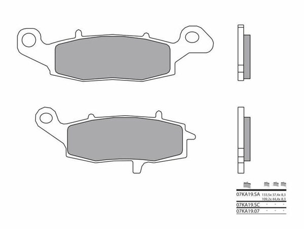 Pastillas de freno de metal sinterizadas de Brembo Street - 07Ka19SA 07KA19SA