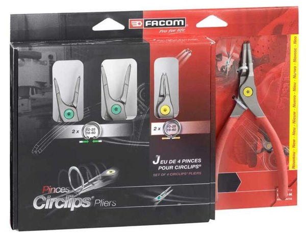 Facom Circlips® Set de alicates - 4 piezas PCSNJ4PB