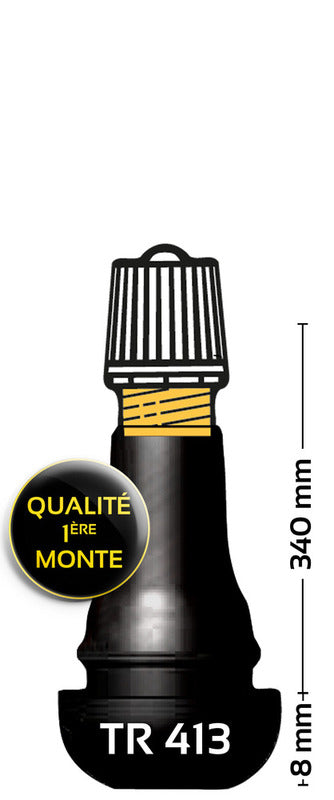 Bihr TR413 Rubbered Tire Valve - Pack of 1002014