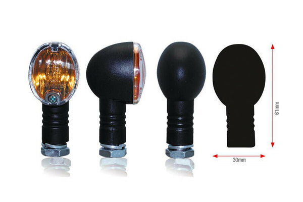 BIHR BASIC 21W Blinkers - Lente blanca, House Black | Universal 002-2 (par)