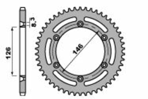 PBR Standard Steel Rary Sprock 805 - 428 805 50 F