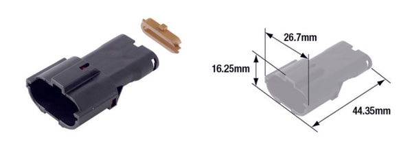 Tourmax impermeable conector femenino 070 (fry) -3-polig-etp-117