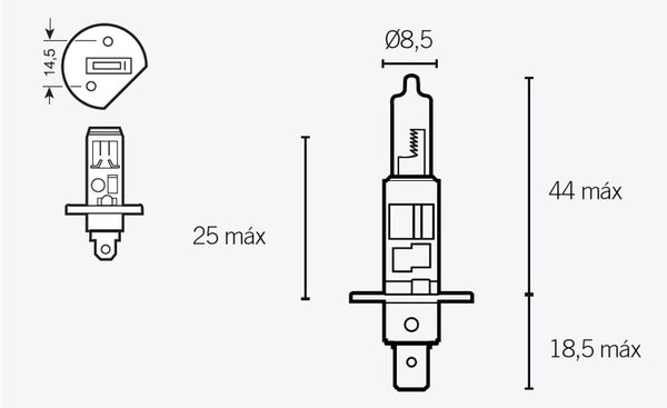 V piezas H1 bombillas 12V 55W 14636