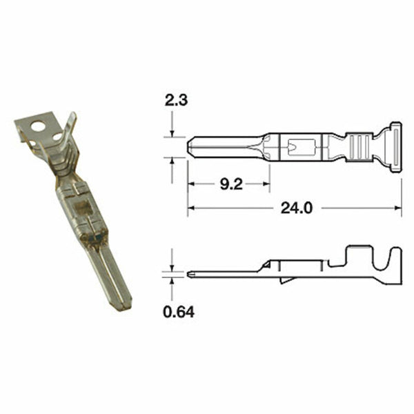 Bihr Hane connector 090 FRKW Ø0.5mm²/0.85mm²-50-Pack-1101A0201