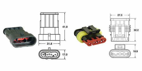 BIHR 4-PLUGGS ATTERCOMSET GENERIC CONNECTORS-5 SET-60 AM.4P