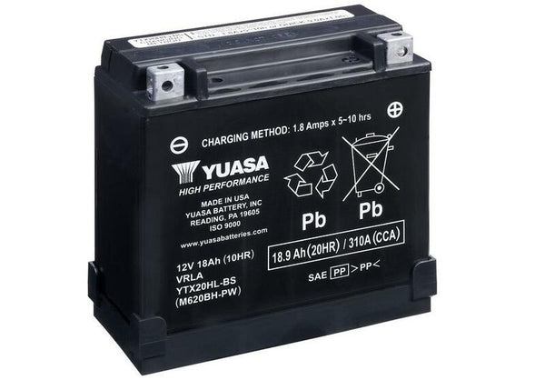Batería sin mantenimiento de Yuasa con paquete ácido-ytx20hl-bs-pw