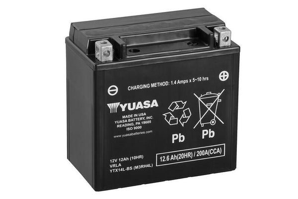 Yuasa Mantenimiento -batería libre con paquete ácido -YTX14L -B