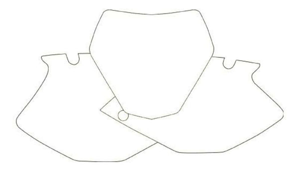 Pegatizas de placa Blackbird Blanc Yamaha YZF250 3219/000005