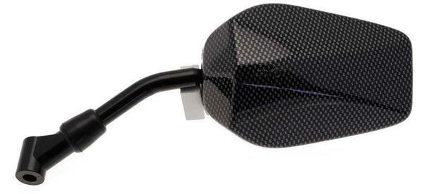 V Piezas F1 Mirror Universal M8/125 - Look de carbono (1pc) E706