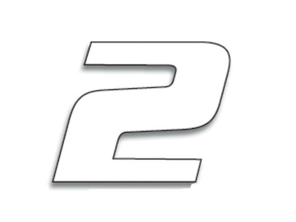 Blackbird Race Número 2 20x25cm White 5049/10/2