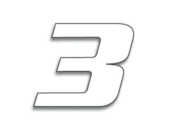 Número de carrera de Blackbird 3 20x25cm White 5049/10/3