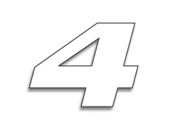 Número de carrera de Blackbird 4 20x25cm White 5049/10/4