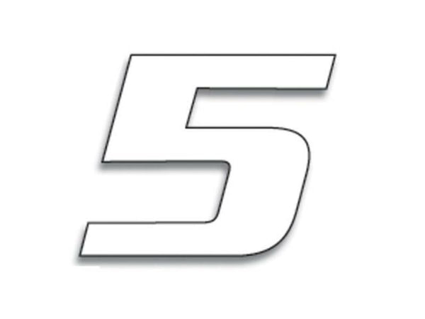 Blackbird Race Número 5 20x25cm White 5049/10/5