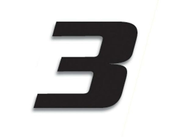 Número de carrera de Blackbird 3 20x25cm Negro 5049/20/3
