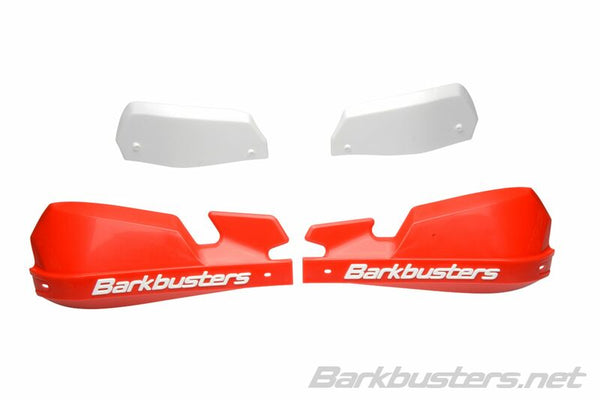 Barkbusters VPS MX Handguard Set de plástico solo Deflector Rojo/Blanco VPS-003-01 RD