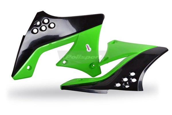 El radiador de la policía cubre el color OEM verde/negro Kawasaki KX250F 8412800004