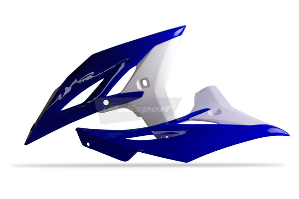 El radiador de la policía cubre el color OEM azul/blanco (11-12) Yamaha YZ250F/WR450F 8413700006