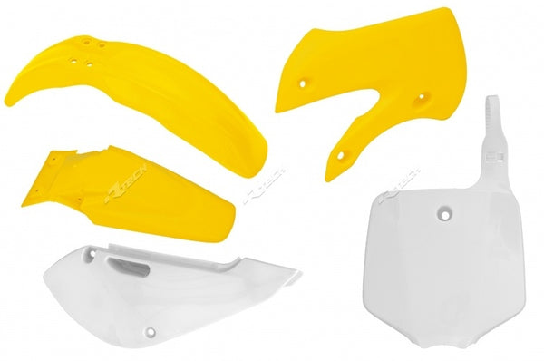 RACETECH Plastic Kit OEM Color – Suzuki RM65 Yellow/White R-KITRM0-OEM-509 