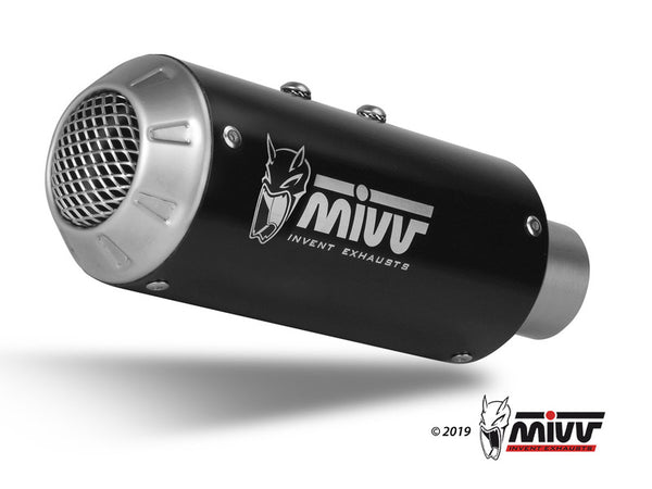 Mivv Mk3 Muffler Steel Negro/Acero inoxidable Tapa de acero Yamaha MT-10 Y.057.LM3B