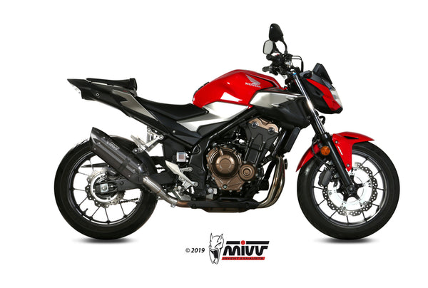 Mivv Suono Muffler Steel/Capa del extremo de carbono Honda CB500F H.075.L9