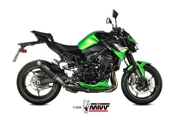 Mivv GP Pro Silencer Steel Tapa de acero negro/acero inoxidable Kawasaki Z900 K.052.LXBP