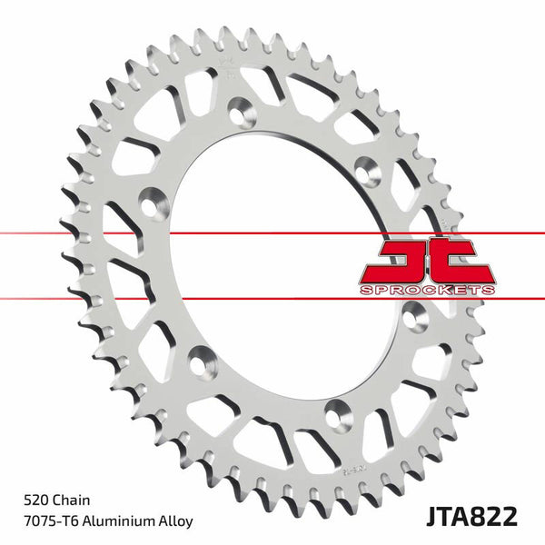 JT SPROCK's Aluminio Ultra-Light Authlight Cleaning Sprocket 822-520 JTA822.50blk