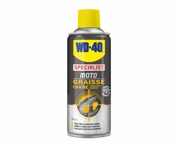 WD -40 Specialist® Motorbike Condiciones húmedas Cerina de cadena - Spray 400ml 33788