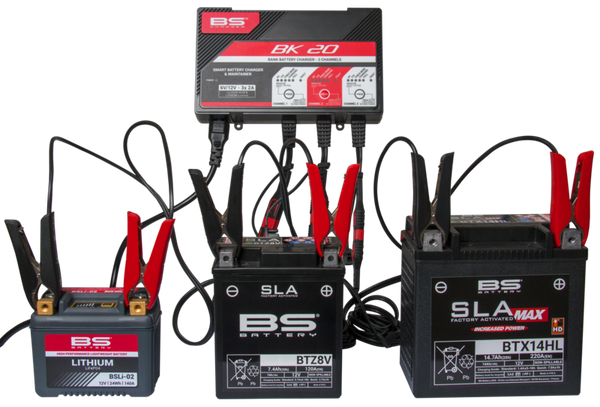BS BATTERY BK20 Smart Battery charger - 6V/12V 3 × 2A