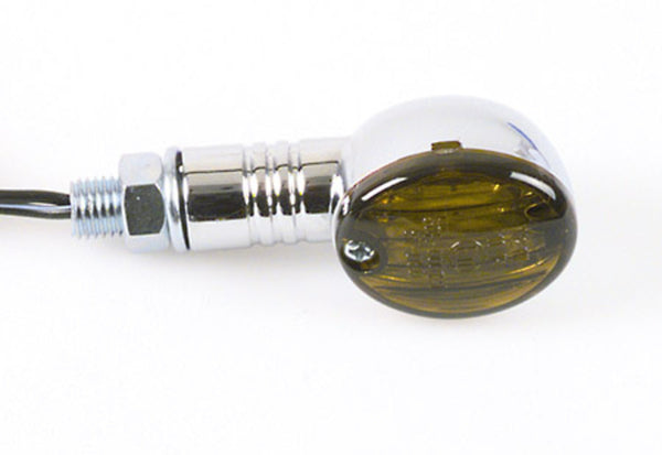 Shin Yo Micro-Flash Mini Blinkers-Chrome con vidrio teñido (203-642)