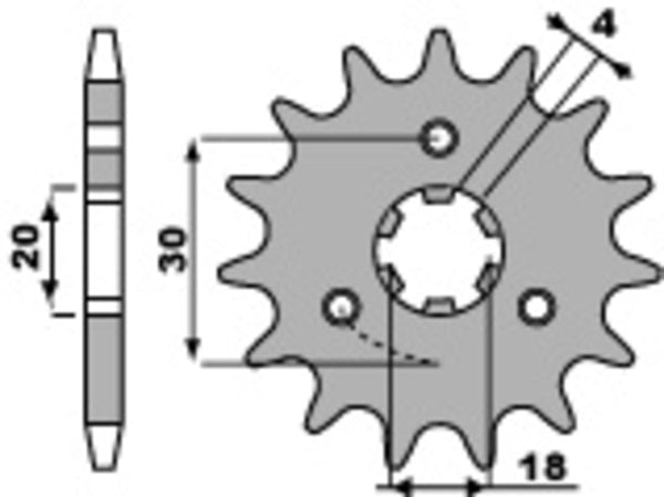 PBR Steel Standard Front Sprock 2056 - 520 2056 11 18NC