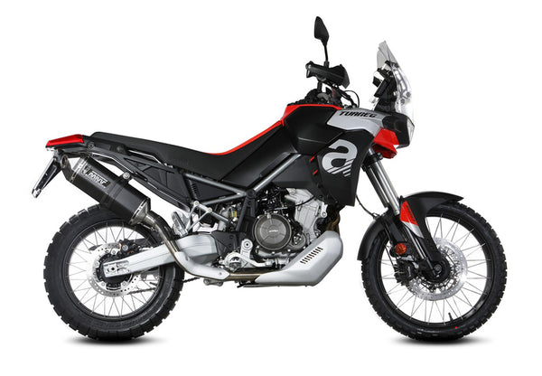 MIVV Speed ​​Edge Slip -on Muffler Negro de acero inoxidable - Aprilia Tuareg 660 A.017.LRB