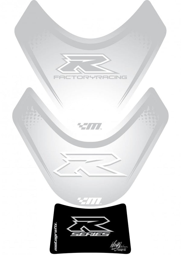 Protección del tanque 09-15 GSXR1000WHITE/Plata