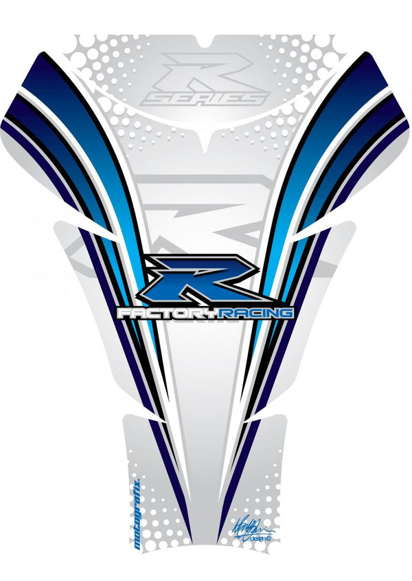 Protección del tanque 05-08 GSXR1000/06-15 GSXR600 750 White/Azul