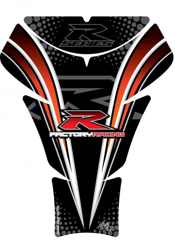 Protección del tanque 05-08 GSXR1000/06-15 GSXR600 750 NEGRO/ORANG