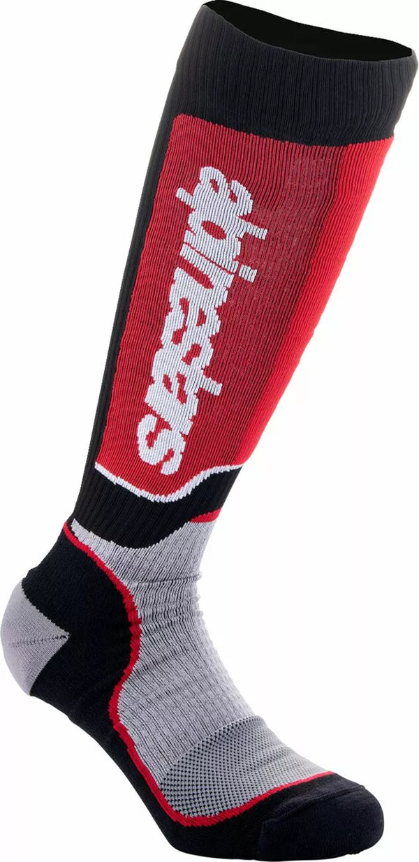 Alpinestars (MX) Superficie de calcetín MX+ BLK/RED/GY 4742324-1215-ML