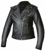 Ozone Lady Mc-cuero chaqueta ramones negros