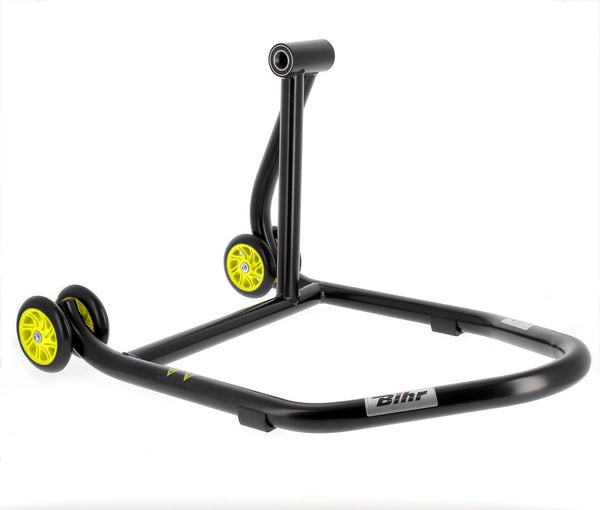 Bihr Home Track Right Single Paddock Stand Matt Black Yellow Wheelsnull