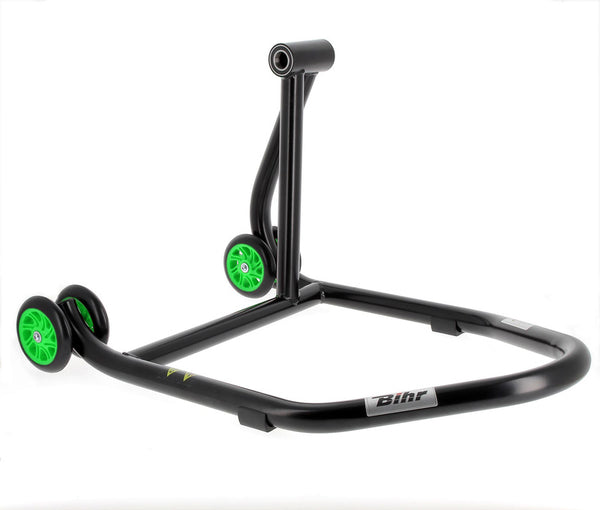 Bihr Home Track Right Single Paddock Stand Matt Black Green Wheelsnull
