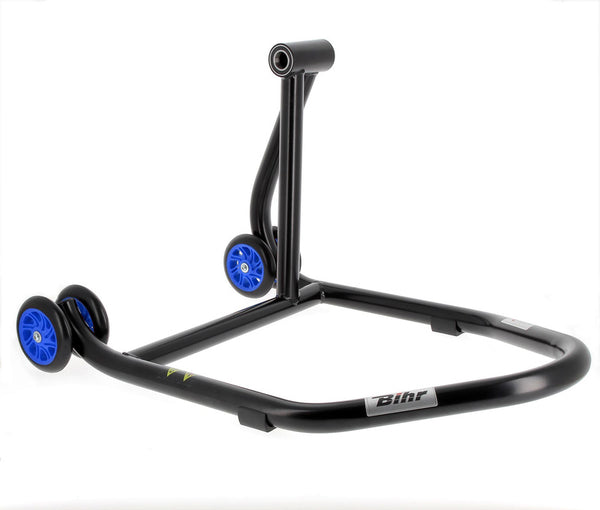 Bihr Home Track Right Single Paddock Stand Matt Black Blue Wheelsnull