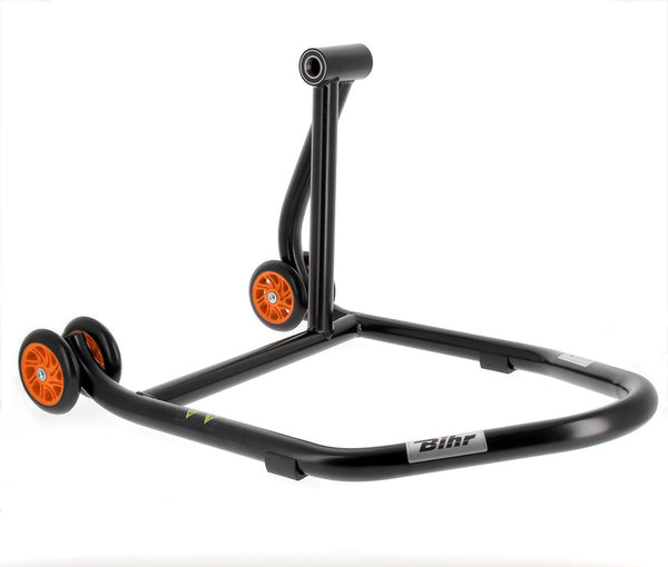 Bihr Home Track Right Single Paddock Stand Matt Black Orange Wheelsnull