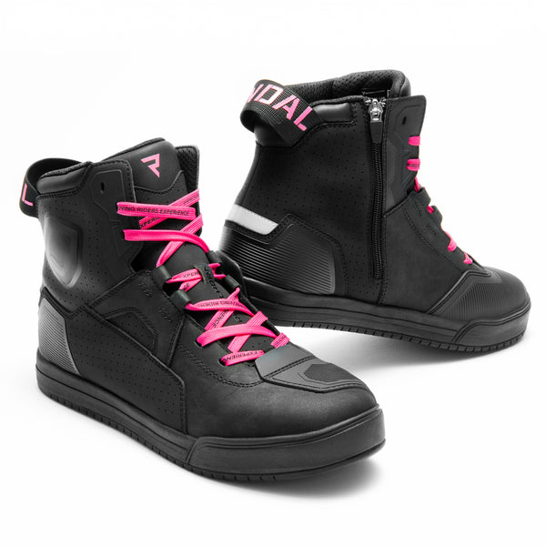 Rebelhorn Ladies Mc-Shoes Vandal II Negro /Pink