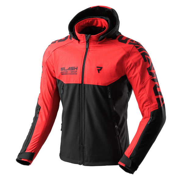 Rebelhorn Softshell Mc-Jacket Slash Negro /Rojo