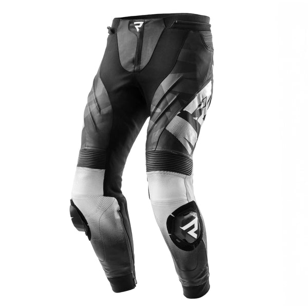 Rebelhorn MC Pantalones de cuero Inferno Black /White