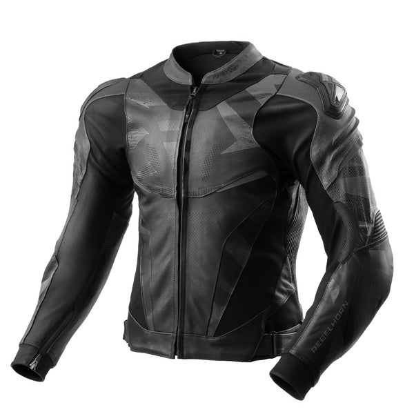 Rebelhorn MC-cuero chaqueta Inferno Black